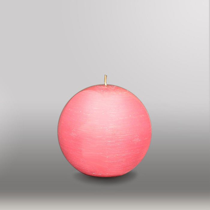 Свеча шар "Рельеф", d=100мм, розовый