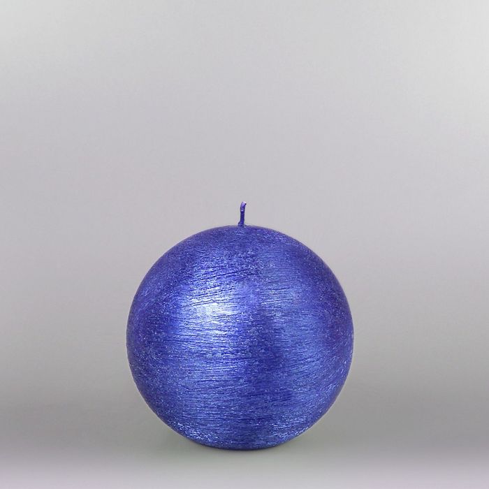 Свеча шар "Металлик", d=100мм,  темно-фиолетовый