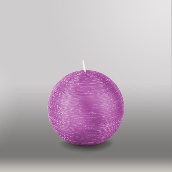 Свеча шар "Рельеф", d=100мм,  сиреневый