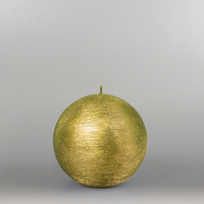 Свеча шар "Металлик", d=100мм,  золото