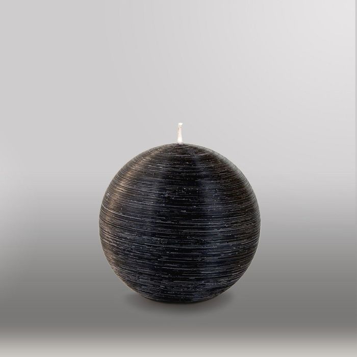 Свеча шар "Рельеф", d=100мм,  черный