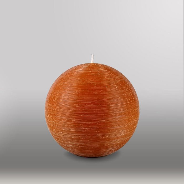 Свеча шар "Рельеф", d=125мм,  коричневый