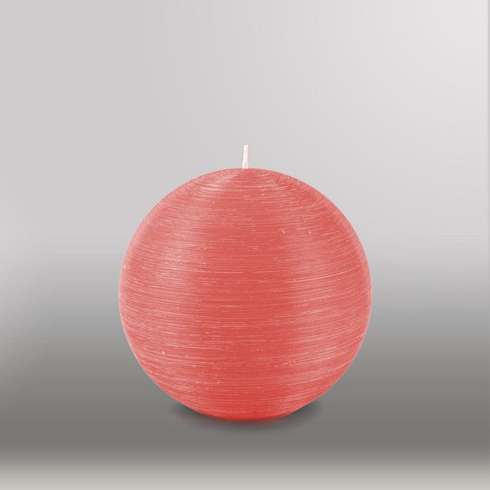 Свеча шар "Рельеф", d=125мм,  розовый