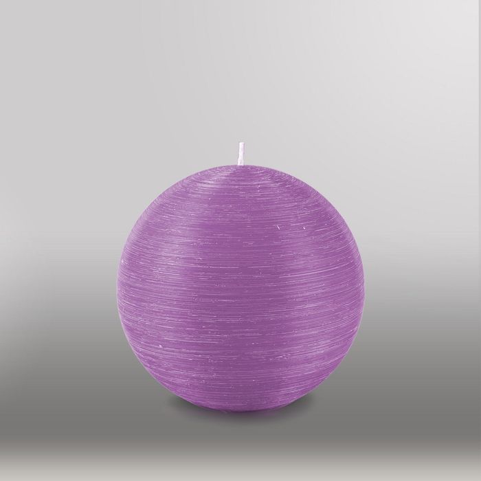 Свеча шар "Рельеф", d=125мм,  сиреневый