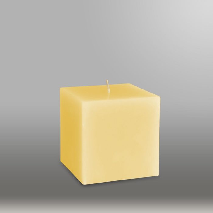 Свеча куб "Классика", 75мм,  желтый