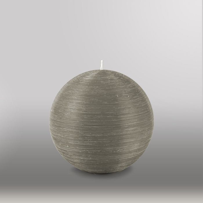 Свеча шар "Рельеф", d=125мм,  дымчато-голубой