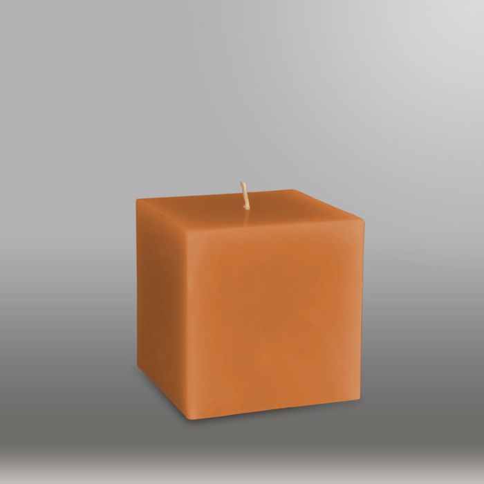 Свеча куб "Классика", 75мм,  коричневый