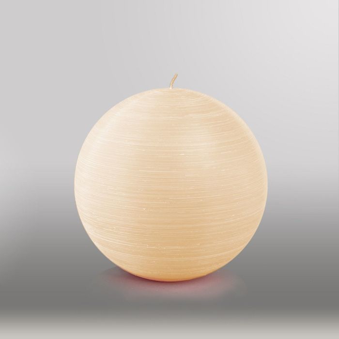 Свеча шар "Рельеф", d=150мм,  кремовый