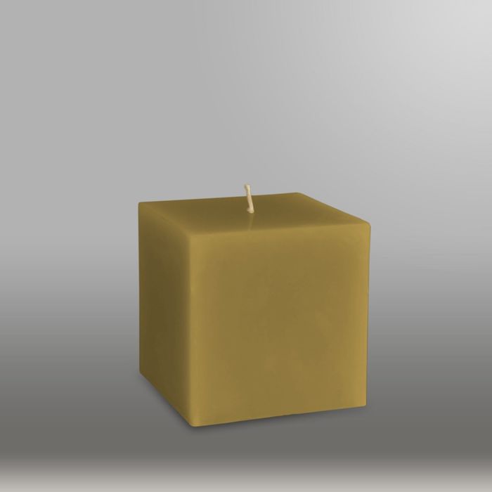 Свеча куб "Классика", 75мм,  оливковый