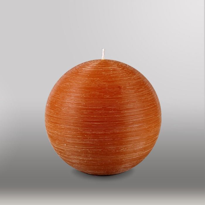 Свеча шар "Рельеф", d=150мм,  коричневый