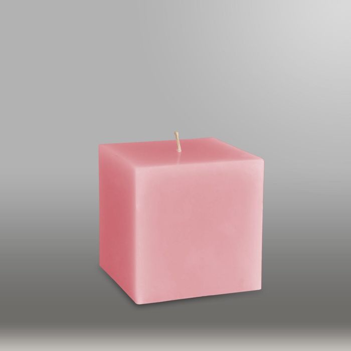 Свеча куб "Классика", 75мм,  розовый