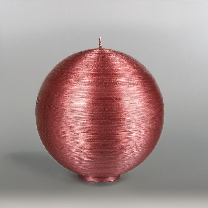 Свеча шар "Металлик", d=150мм,  рубин