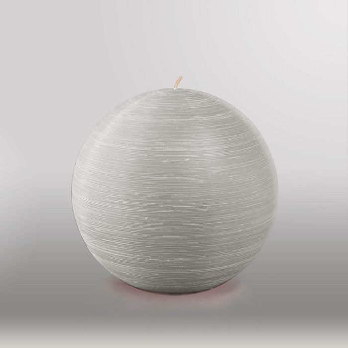 Свеча шар "Рельеф", d=150мм,  дымчато-голубой