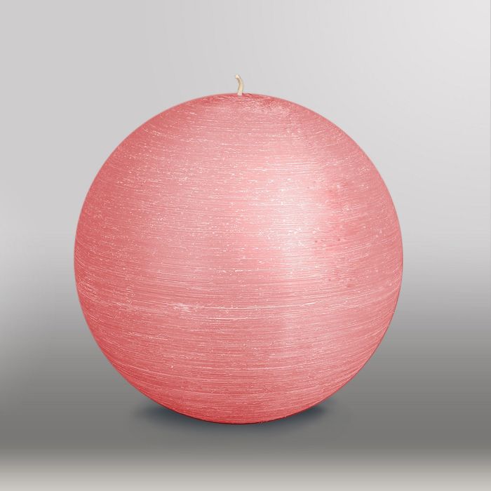 Свеча шар "Рельеф", d=200мм,  розовый