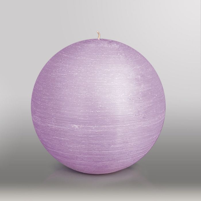 Свеча шар "Рельеф", d=200мм,  сиреневый