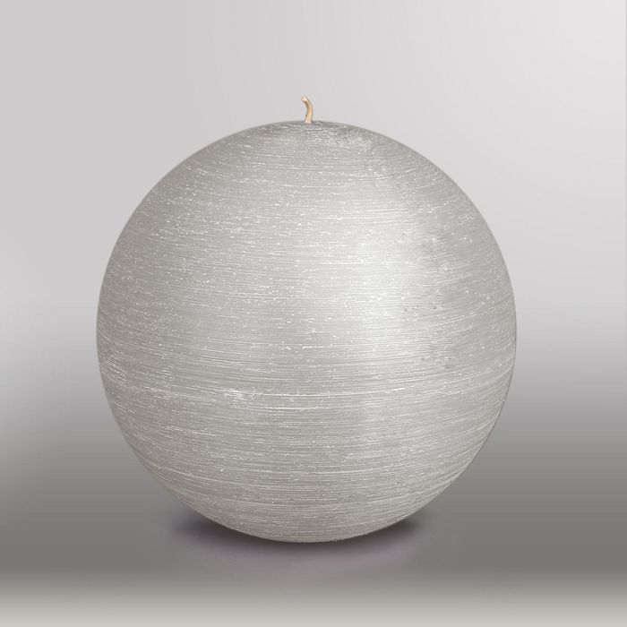 Свеча шар "Рельеф", d=200мм,  дымчато-голубой