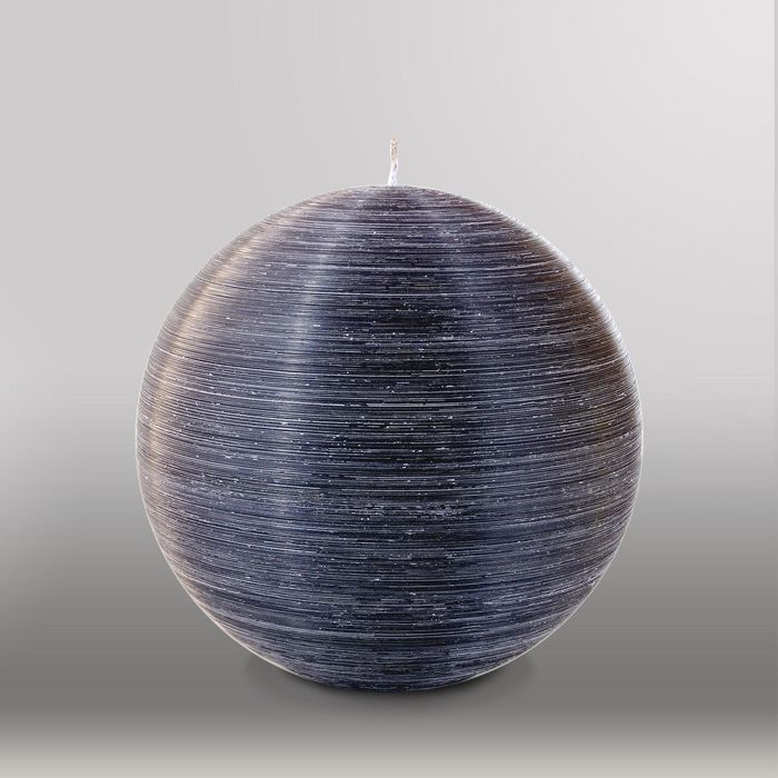 Свеча шар "Рельеф", d=200мм,  черный