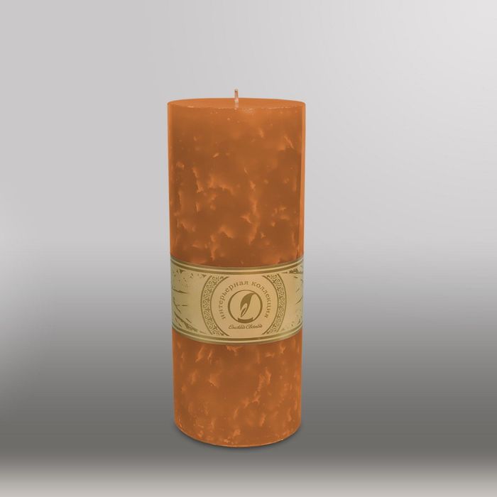 Свеча цилиндр "Мрамор", 100x255мм,  коричневый