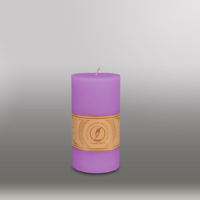 Свеча цилиндр "Классика", 80x150мм,  сиреневый