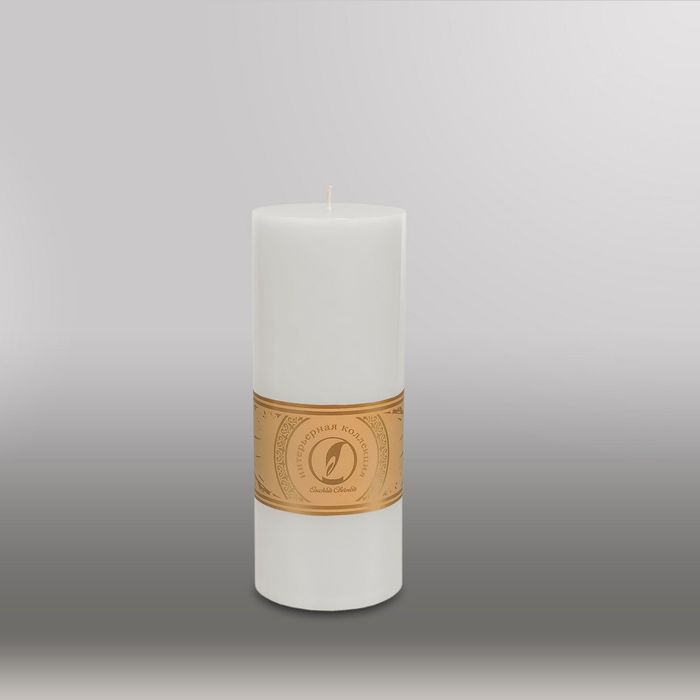 Свеча цилиндр "Классика", 80x200мм,  белый