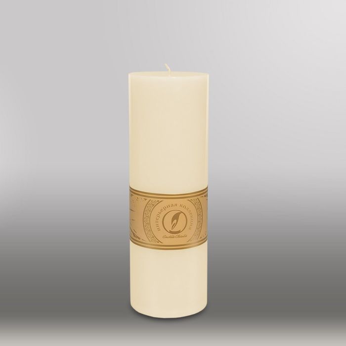 Свеча цилиндр "Классика", 80x255мм,  слоновая кость