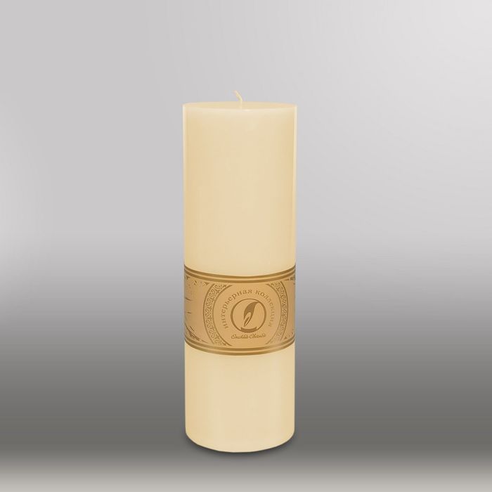 Свеча цилиндр "Классика", 80x255мм,  кремовый
