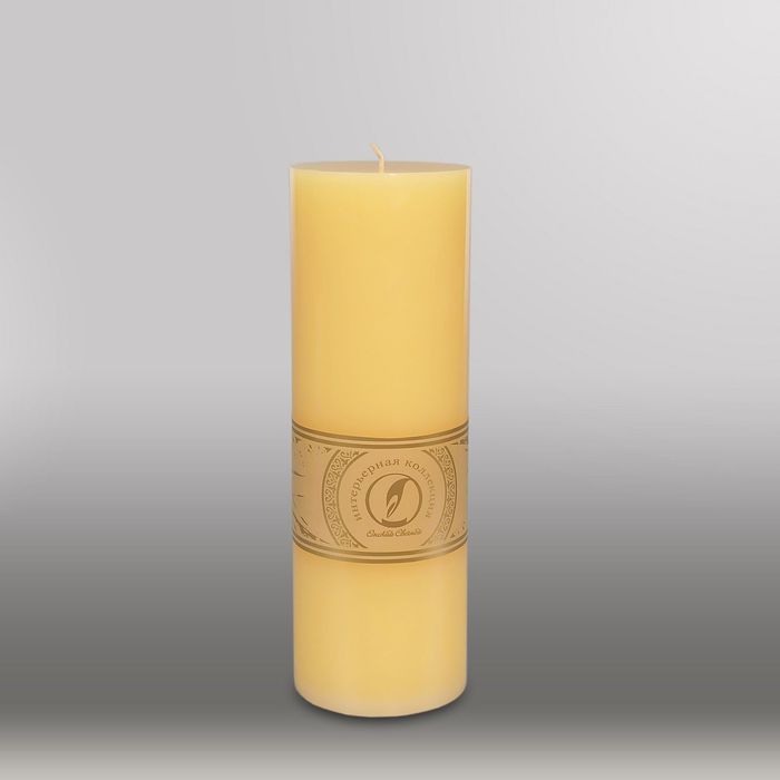 Свеча цилиндр "Классика", 80x255мм,  желтый