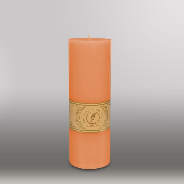 Свеча цилиндр "Классика", 80x255мм,  терракотовый