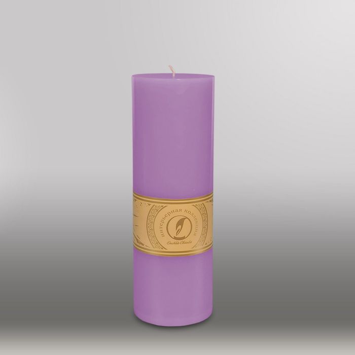Свеча цилиндр "Классика", 80x255мм,  сиреневый