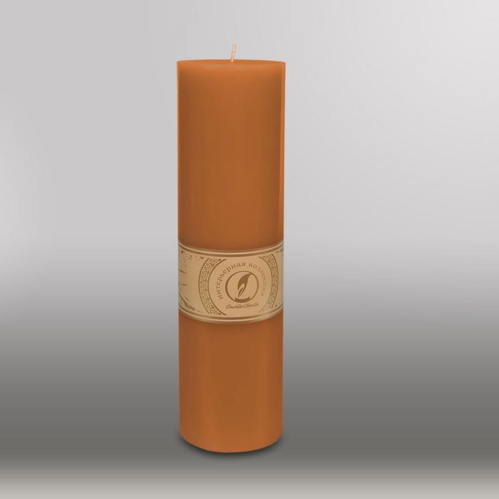Свеча цилиндр "Классика", 80x305мм,  коричневый