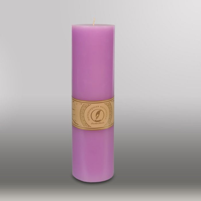 Свеча цилиндр "Классика", 80x305мм,  сиреневый