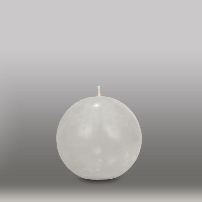 Свеча шар "Мрамор", d=100мм,  белый
