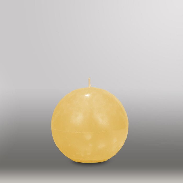 Свеча шар "Мрамор", d=100мм,  желтый