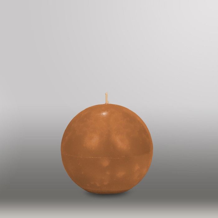 Свеча шар "Мрамор", d=100мм,  коричневый