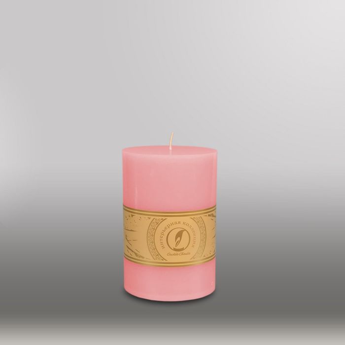 Свеча цилиндр "Классика", 100x150мм,  розовый