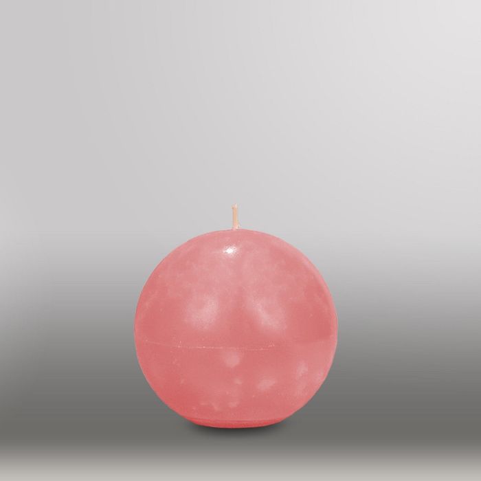Свеча шар "Мрамор", d=100мм,  розовый
