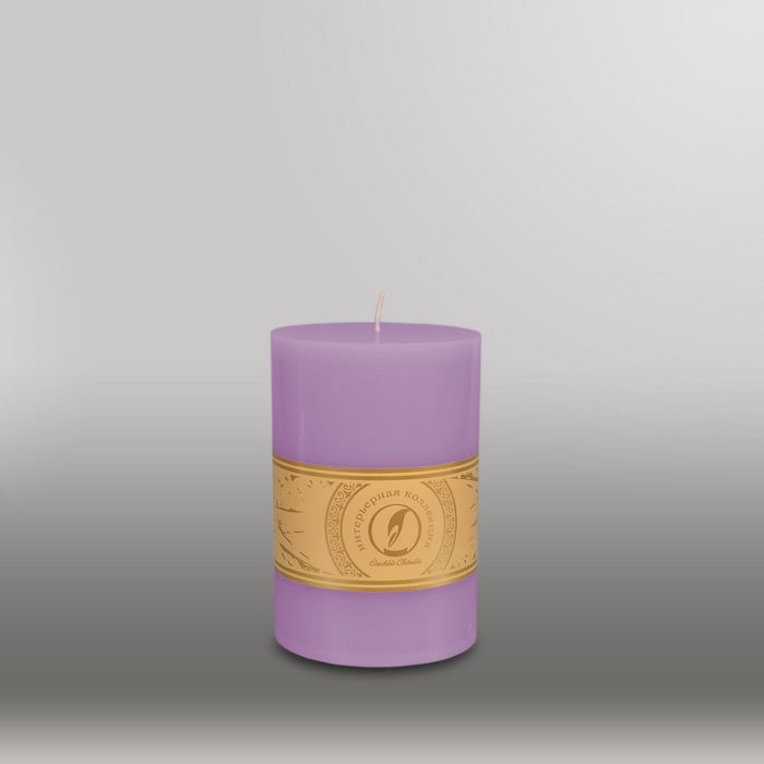 Свеча цилиндр "Классика", 100x150мм,  сиреневый