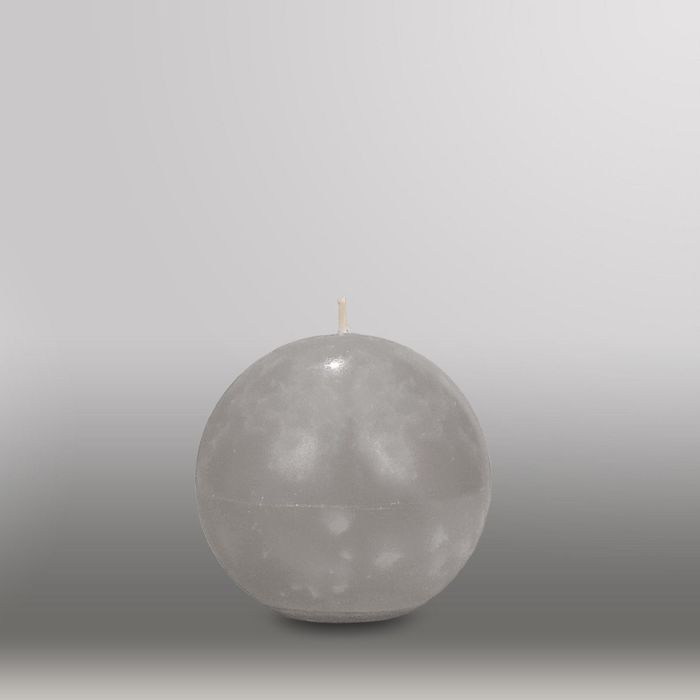 Свеча шар "Мрамор", d=100мм,  дымчато-голубой