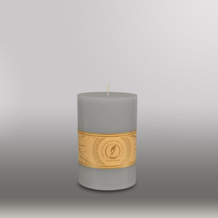 Свеча цилиндр "Классика", 100x150мм,  дымчато-голубой