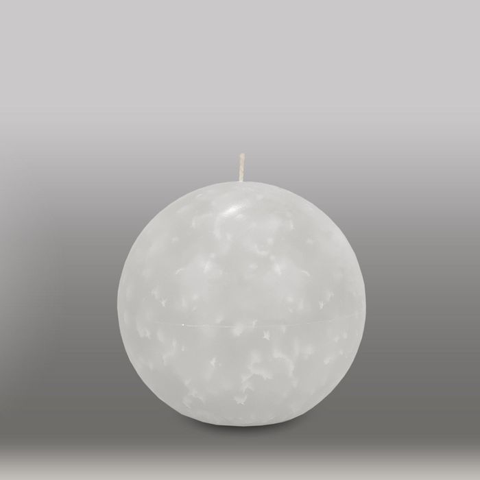 Свеча шар "Мрамор", d=125мм,  белый