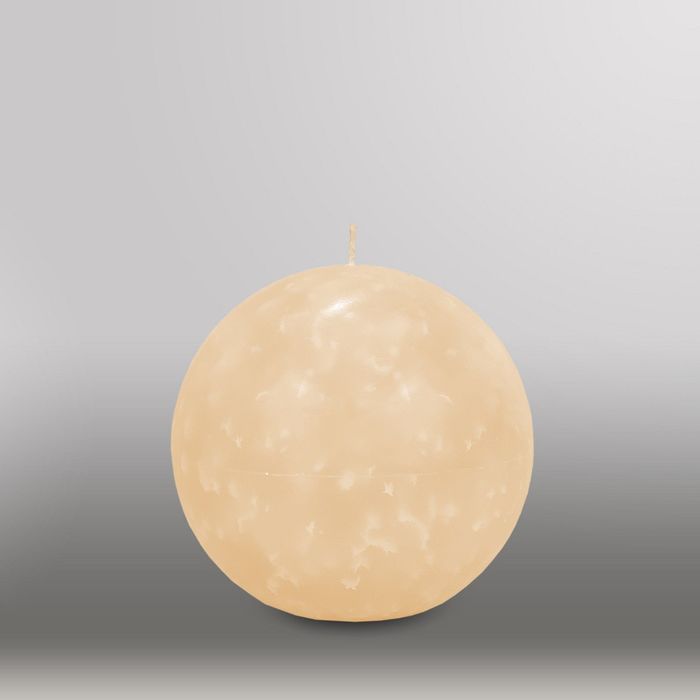 Свеча шар "Мрамор", d=125мм,  кремовый