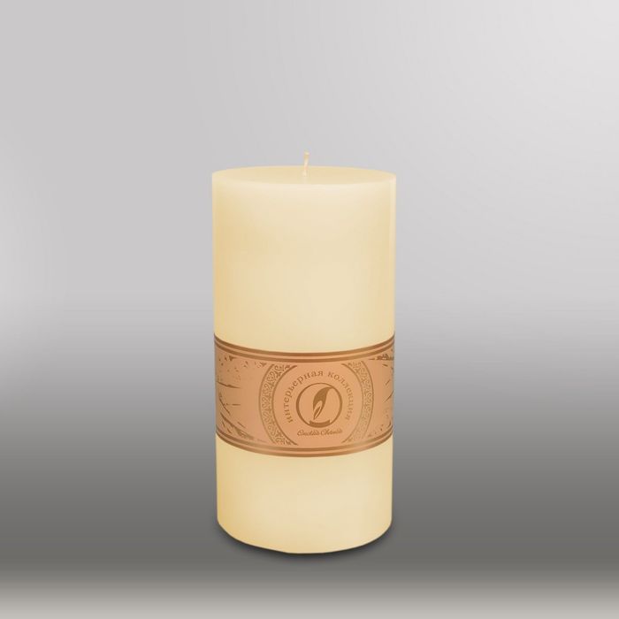 Свеча цилиндр "Классика", 100x205мм,  кремовый
