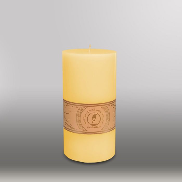 Свеча цилиндр "Классика", 100x205мм,  желтый