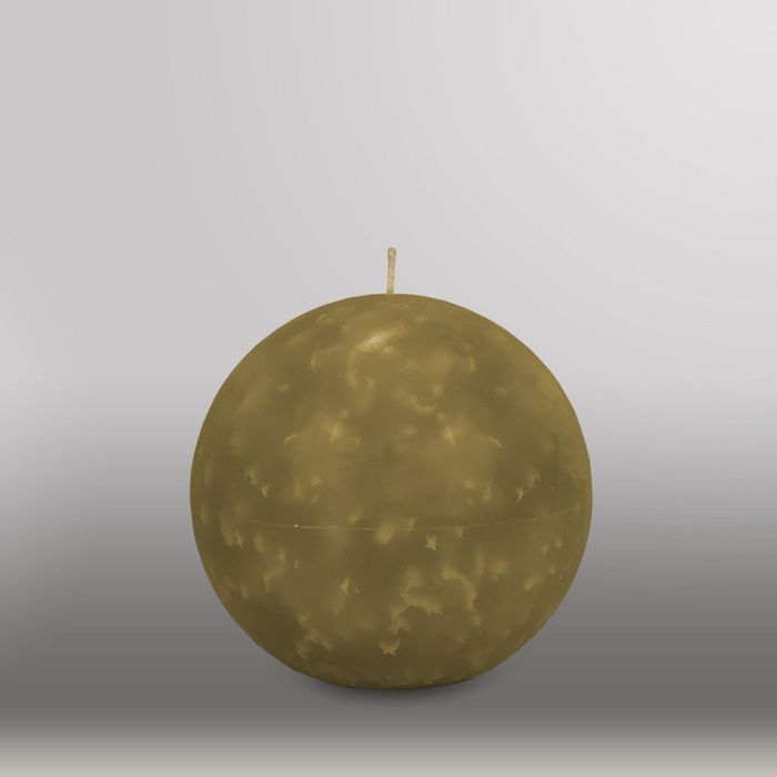 Свеча шар "Мрамор", d=125мм,  оливковый