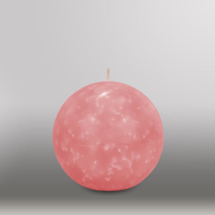 Свеча шар "Мрамор", d=125мм,  розовый