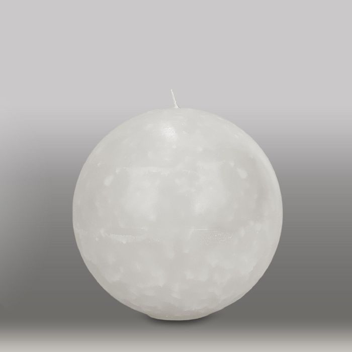 Свеча шар "Мрамор", d=150мм,  белый