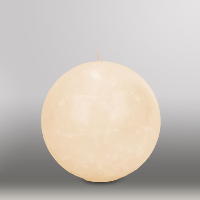 Свеча шар "Мрамор", d=150мм,  кремовый