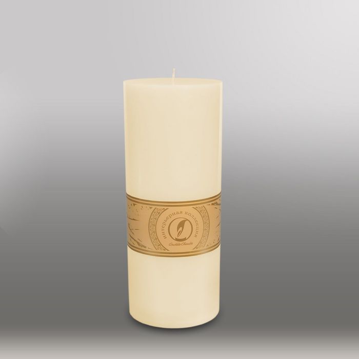 Свеча цилиндр "Классика", 100x255мм,  слоновая кость