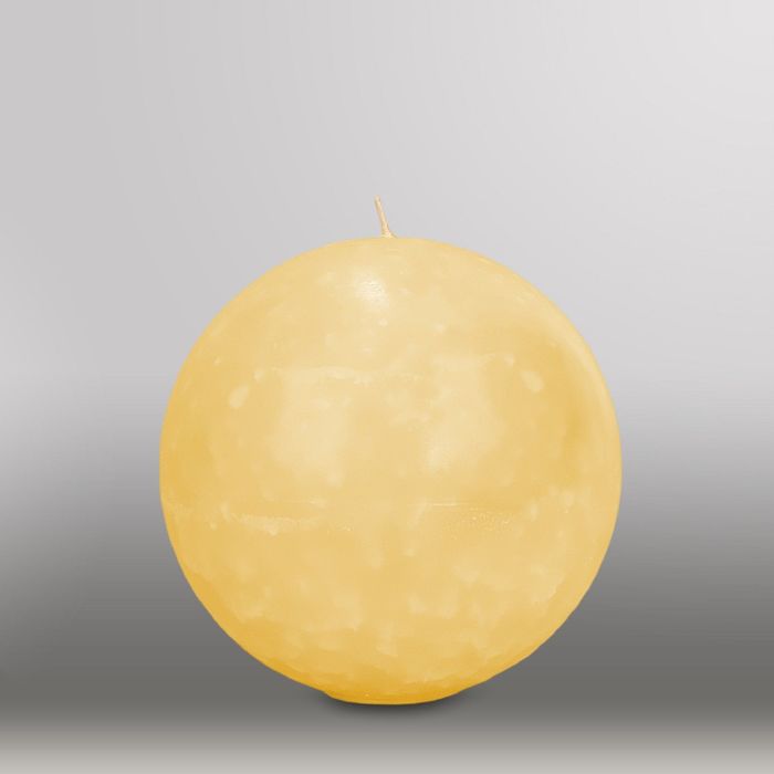 Свеча шар "Мрамор", d=150мм,  желтый