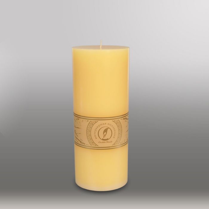 Свеча цилиндр "Классика", 100x255мм,  желтый